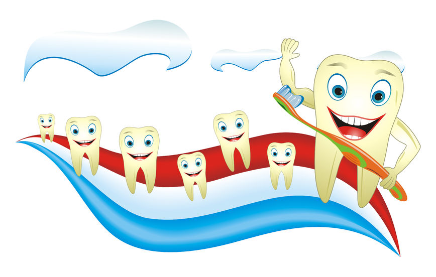 dental care brushing and fluoride treatment